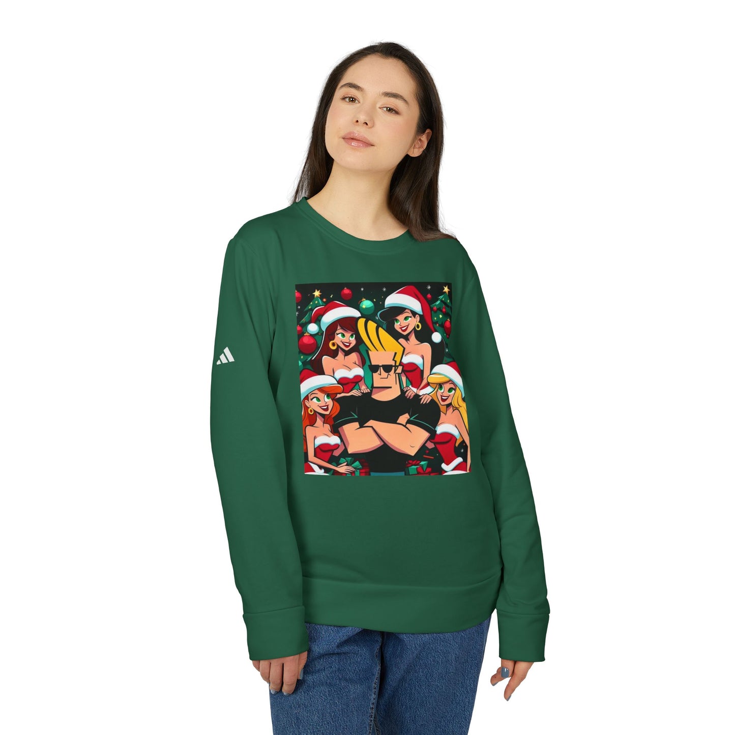 Xmas Johnny Bravo - adidas Unisex Fleece Crewneck Sweatshirt