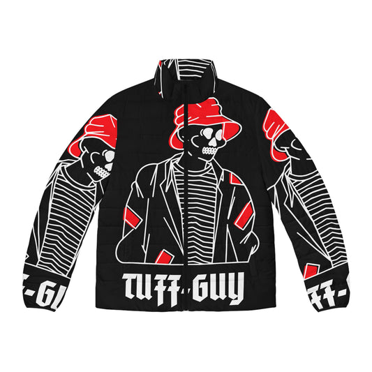 Tuff-Guy "Bucket Hat" - Men's Puffer Jacket (AOP) Black & Red