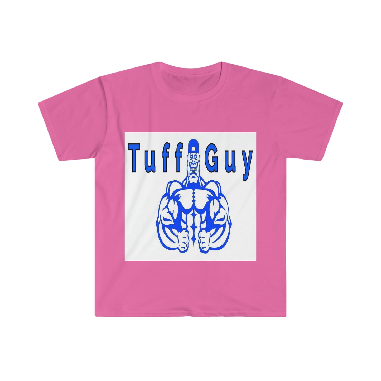 Tuff-Guy Softstyle T-Shirt (White Squared Logo Blue)