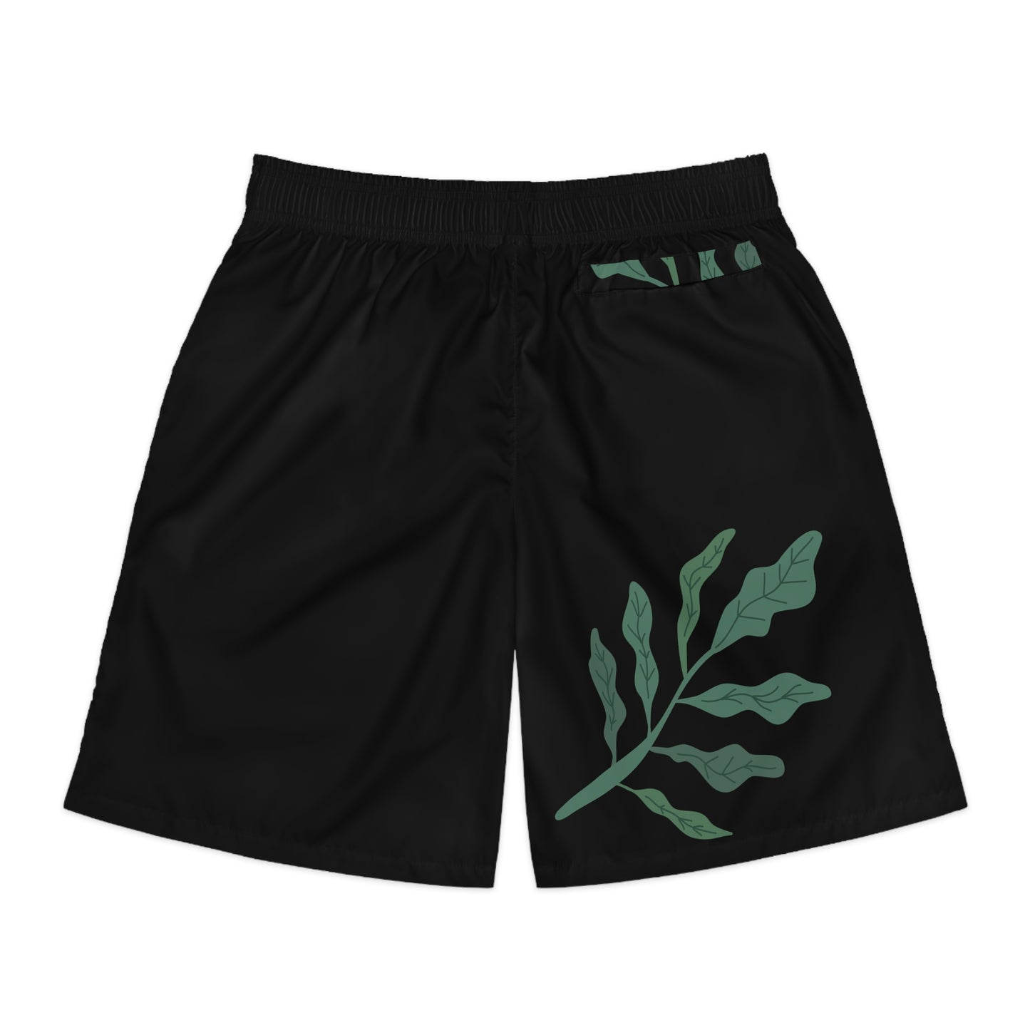 Leaf Design - Men's Jogger Shorts (Black)