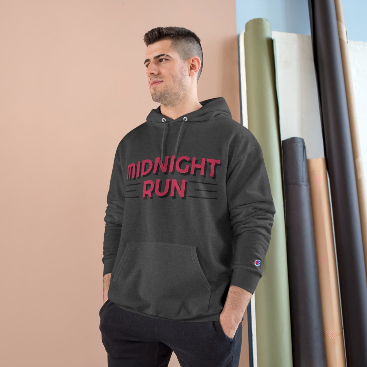 Midnight Runner - Champion Hoodie (front and back)