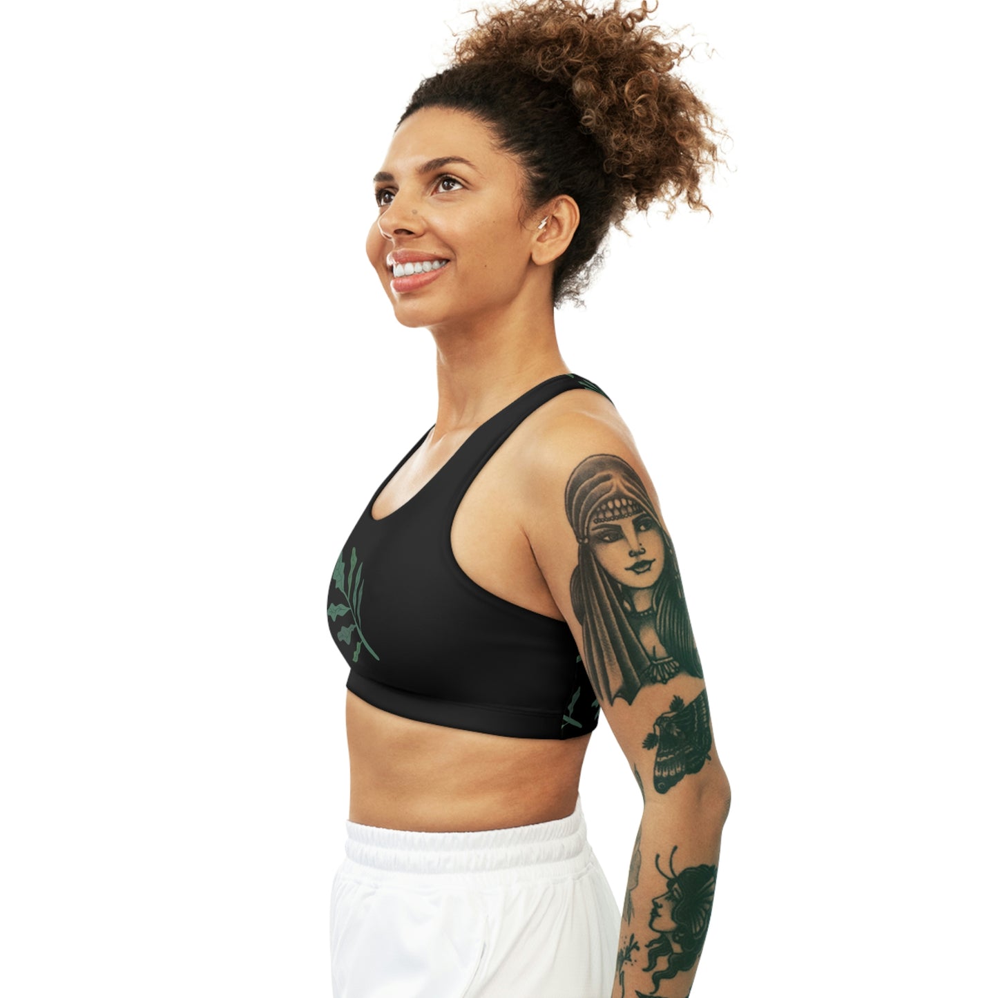 Leaf Design - Seamless Sports Bra (AOP)