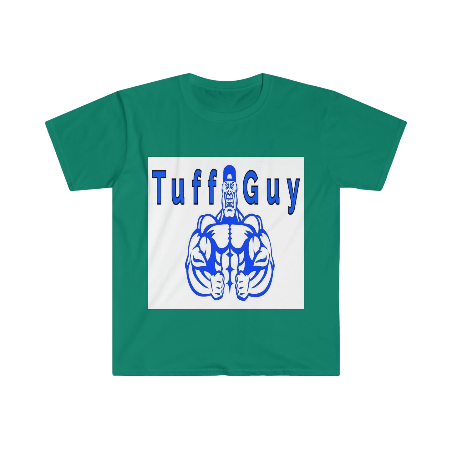 Tuff-Guy Softstyle T-Shirt (White Squared Logo Blue)