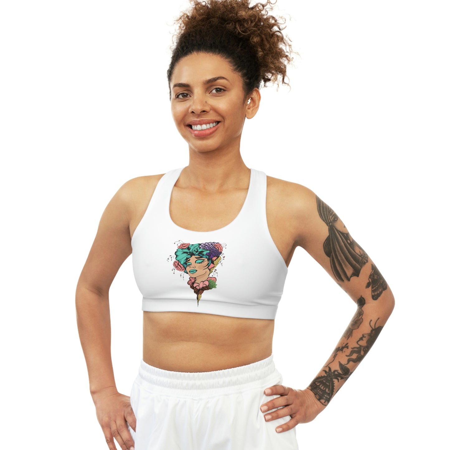 Seamless Sports Bra - Eyes Closed