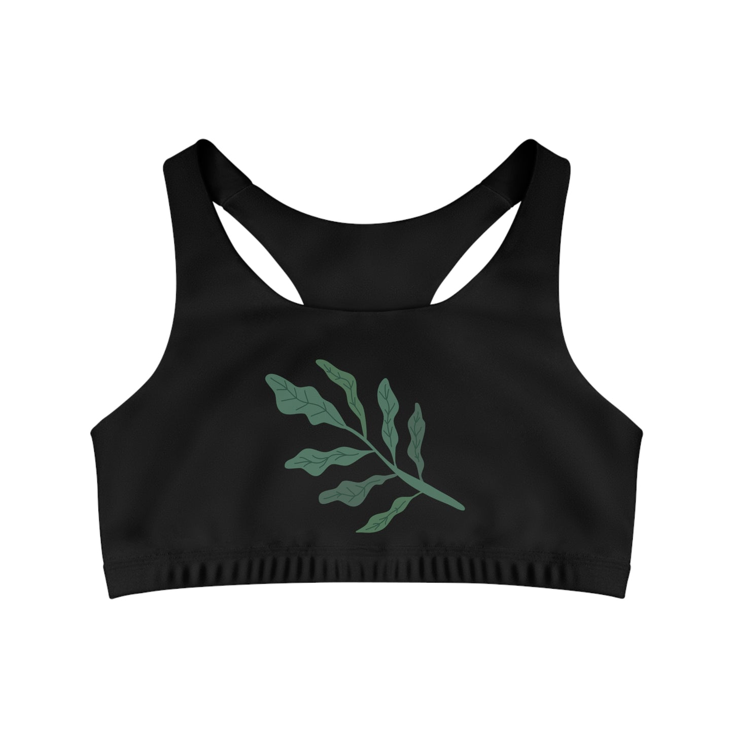 Leaf Design - Seamless Sports Bra (AOP)