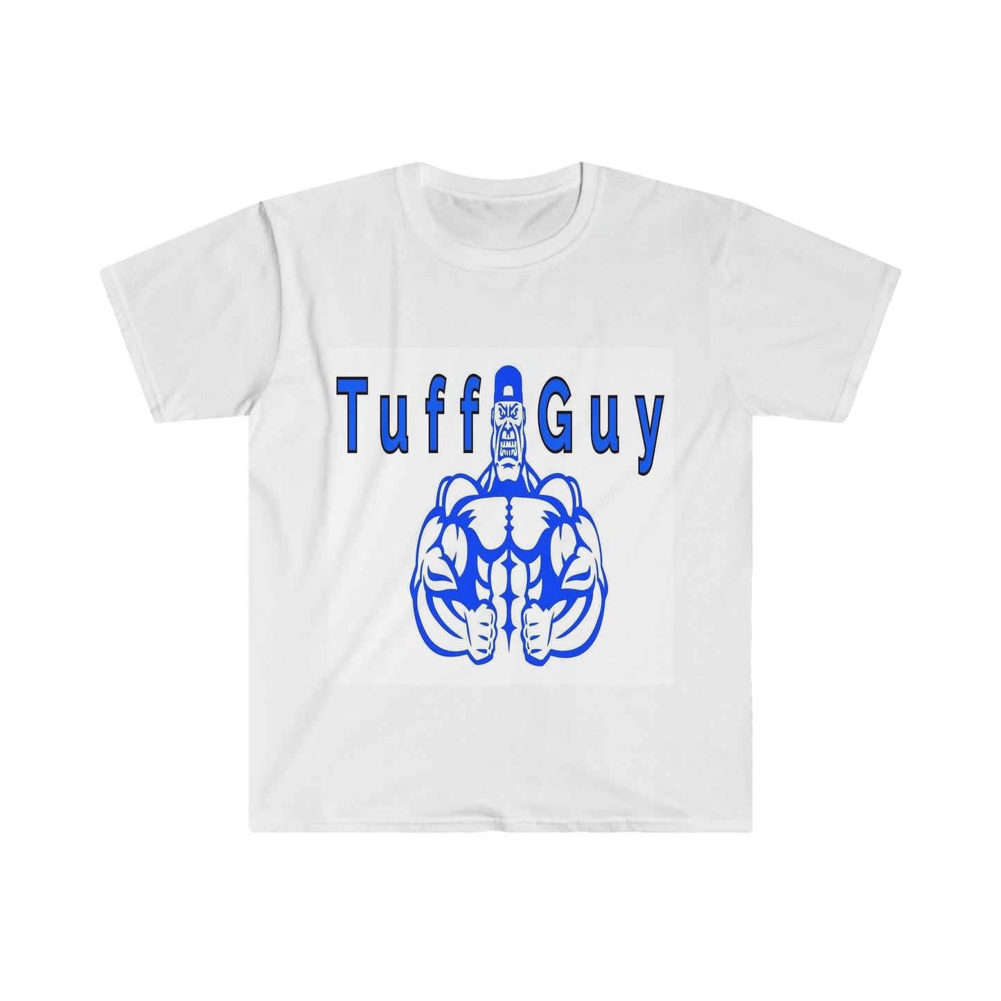 Tuff-Guy Softstyle T-Shirt (White Squared Logo Blue)