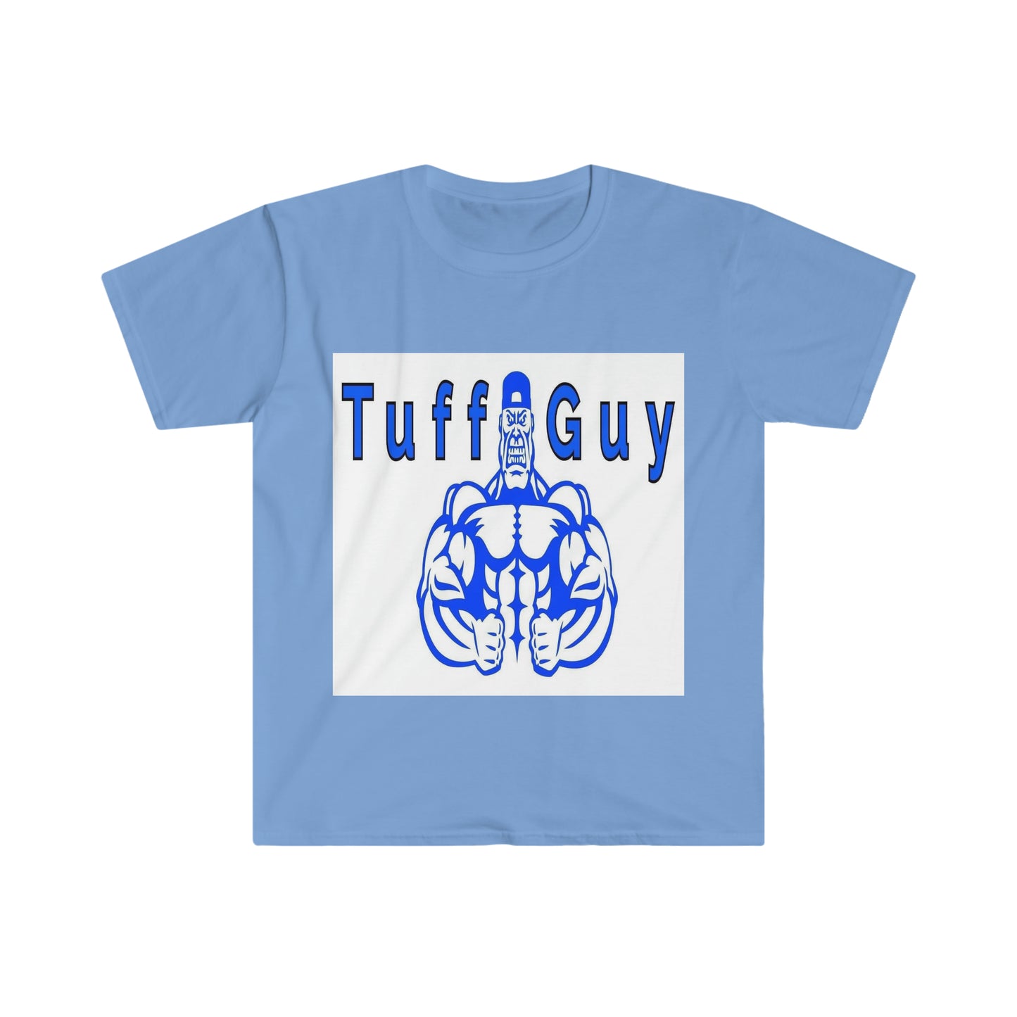 Tuff-Guy Softstyle T-Shirt (White Squared Logo Blue)