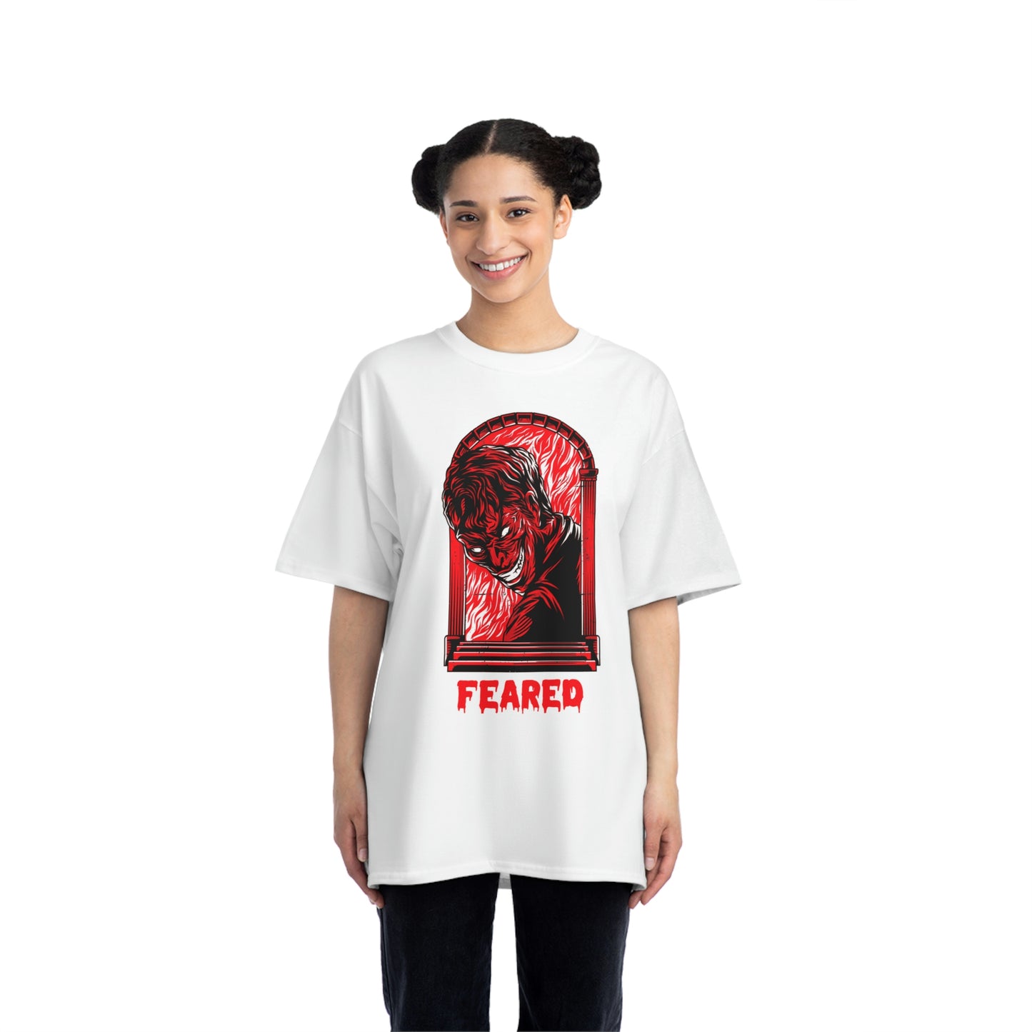 Feared White N RED - Beefy-T®  Short-Sleeve T-Shirt