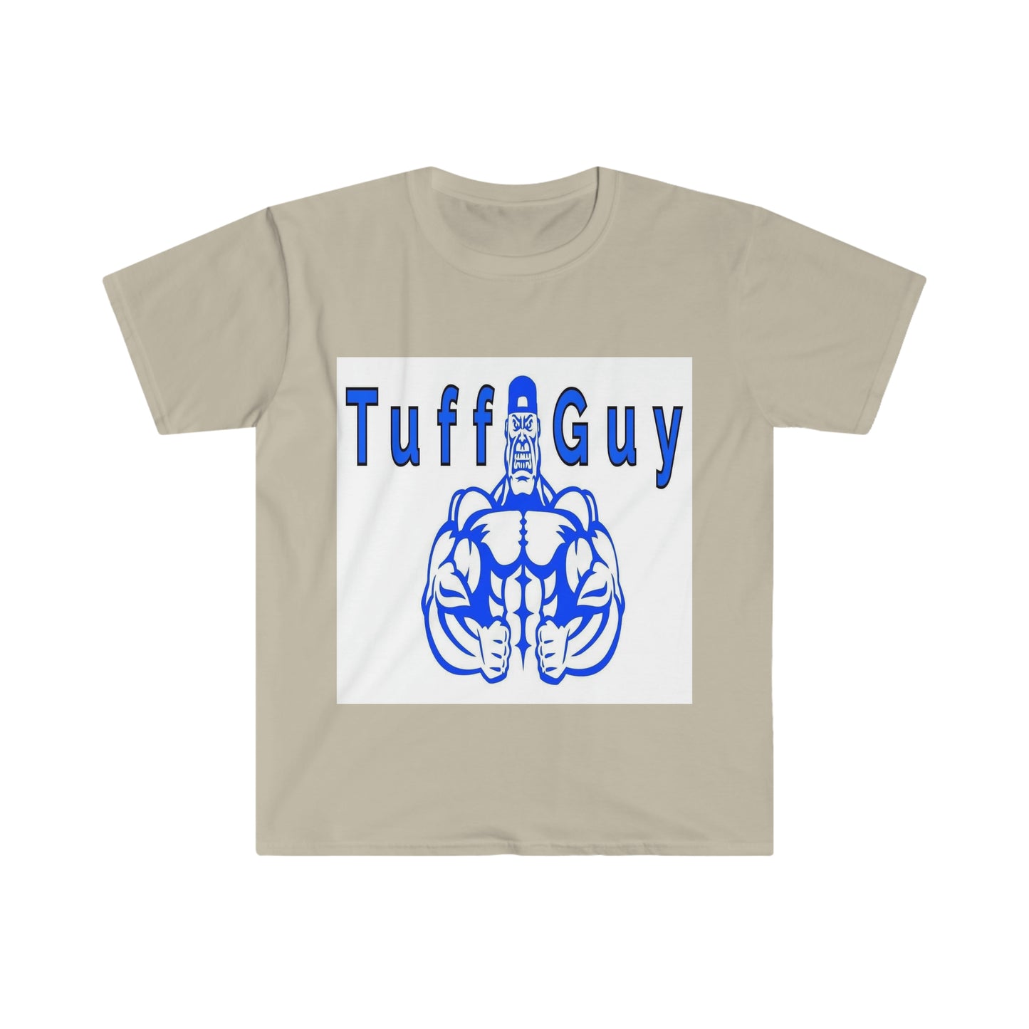 Tuff-Guy Softstyle T-Shirt (White Squared Logo Blue)