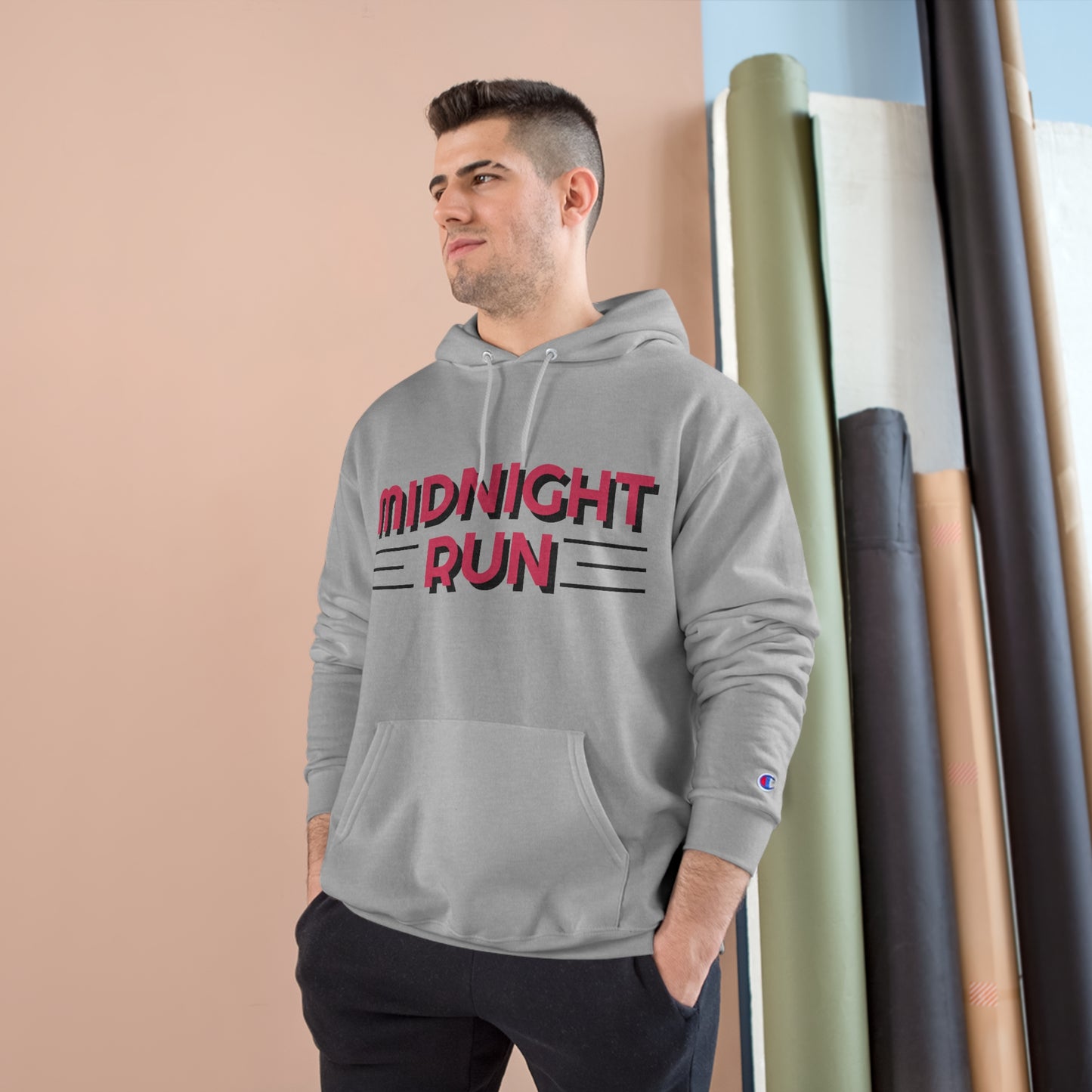 Midnight Runner - Champion Hoodie (front and back)