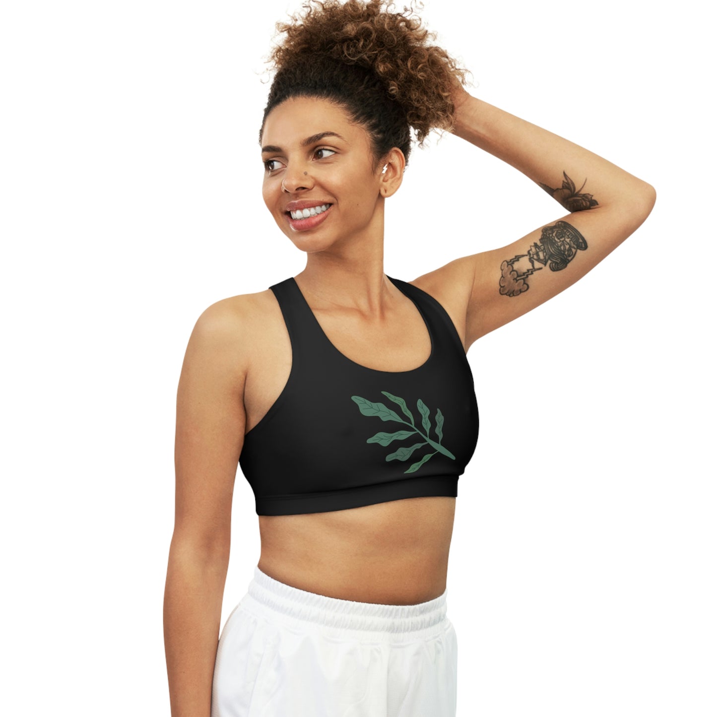 Leaf Design - Seamless Sports Bra (AOP)