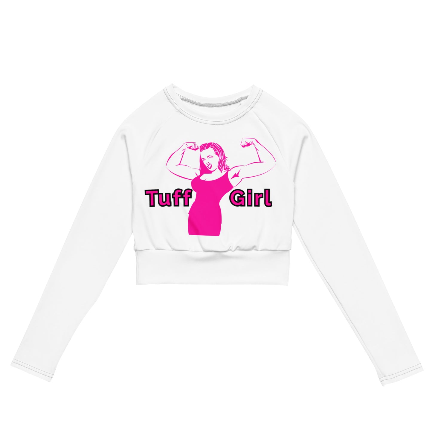 Tuff-Girl long-sleeve crop top