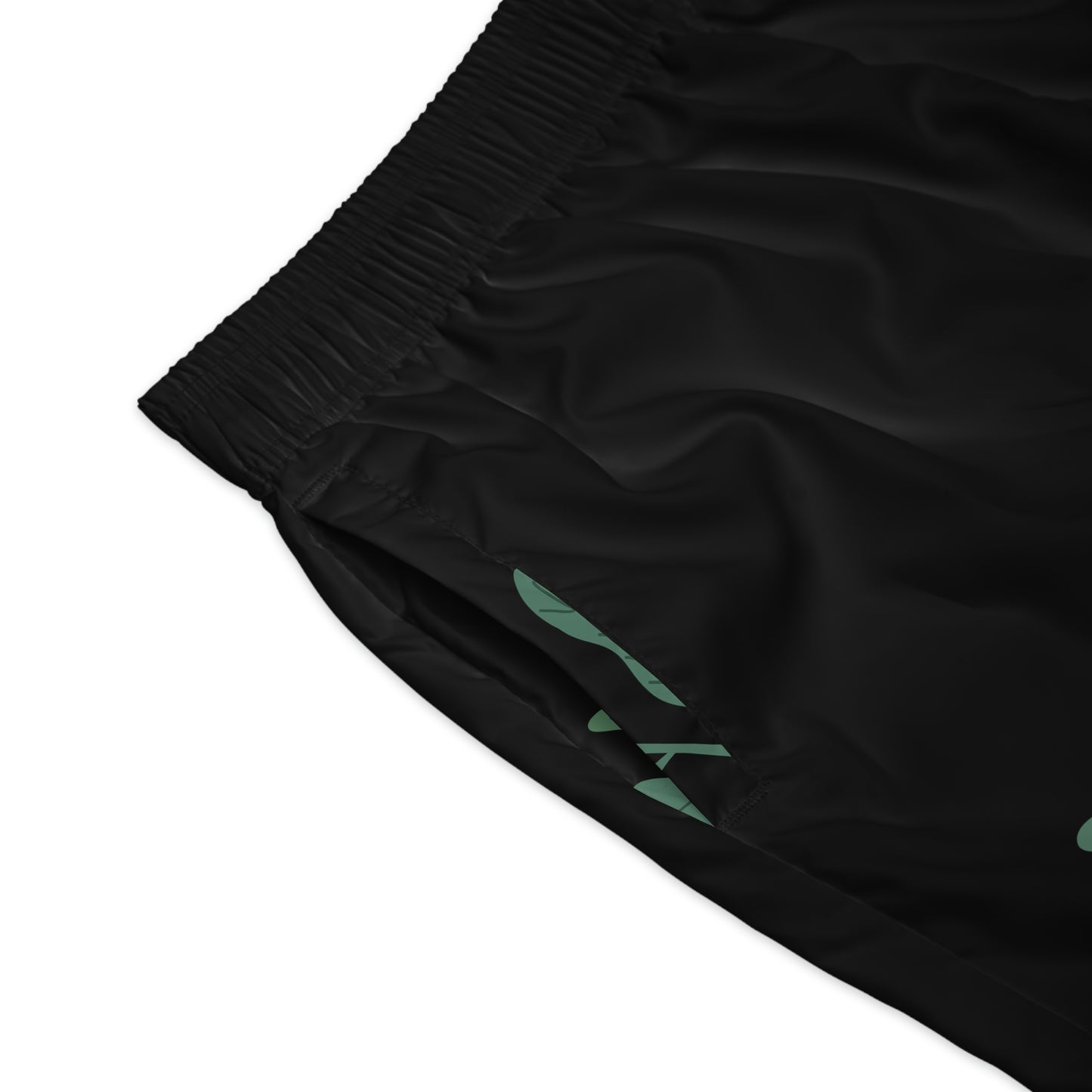 Leaf Design - Men's Jogger Shorts (Black)