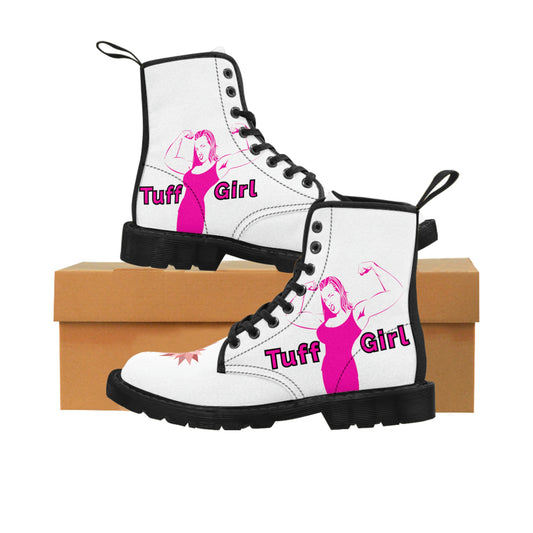 LADY STEPPERS - Women's Canvas Boots (WHITE)