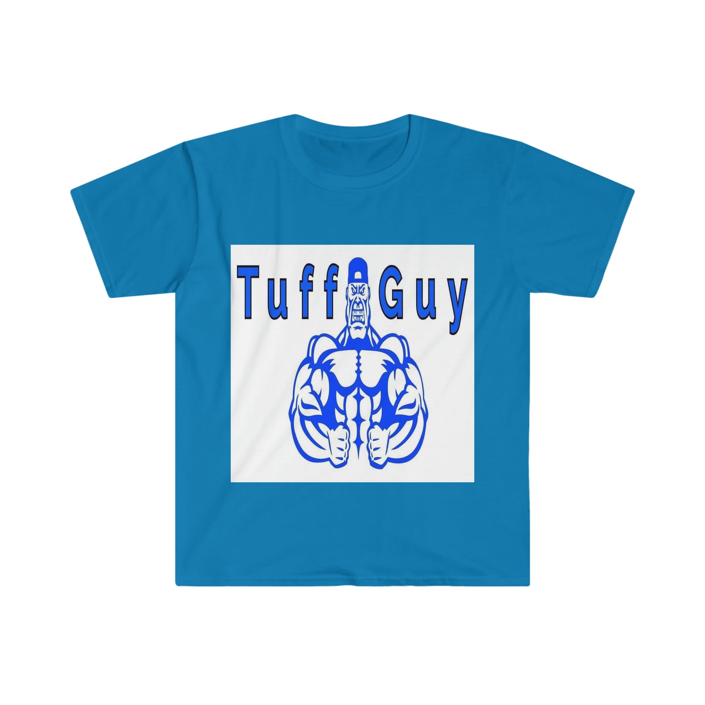 Tuff-Guy Softstyle T-Shirt (White Squared Logo Blue)