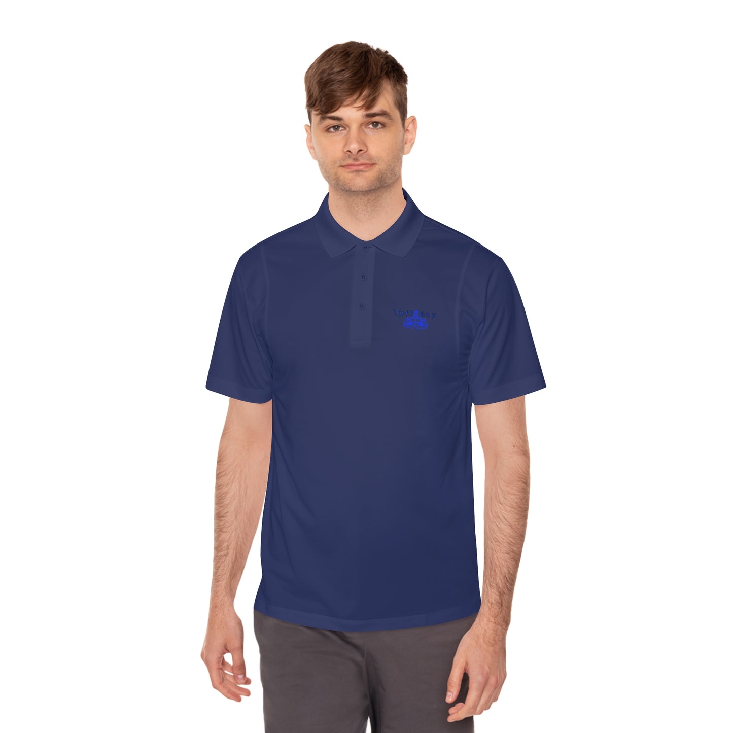 Tuff-Guy Men's Sport Polo Shirt (Blue Logo)