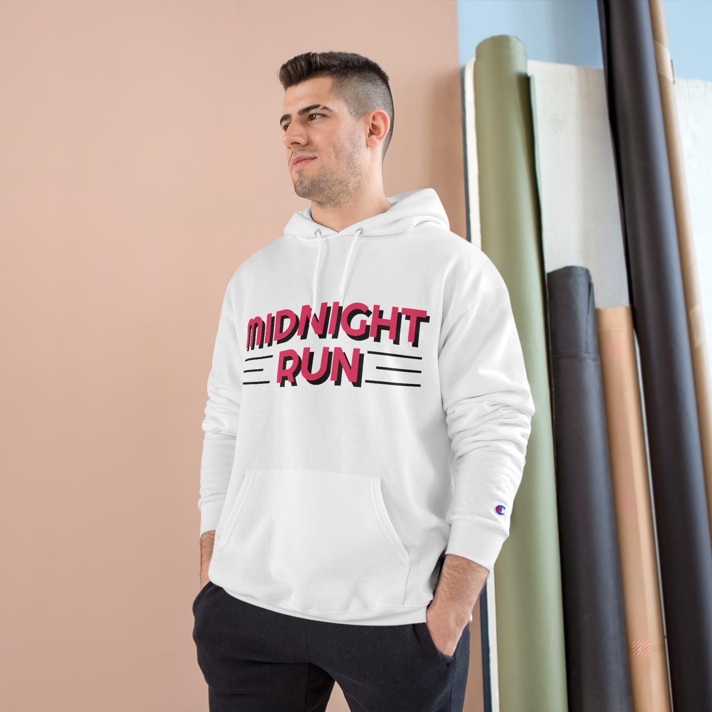 Midnight Runner - Champion Hoodie (front and back)