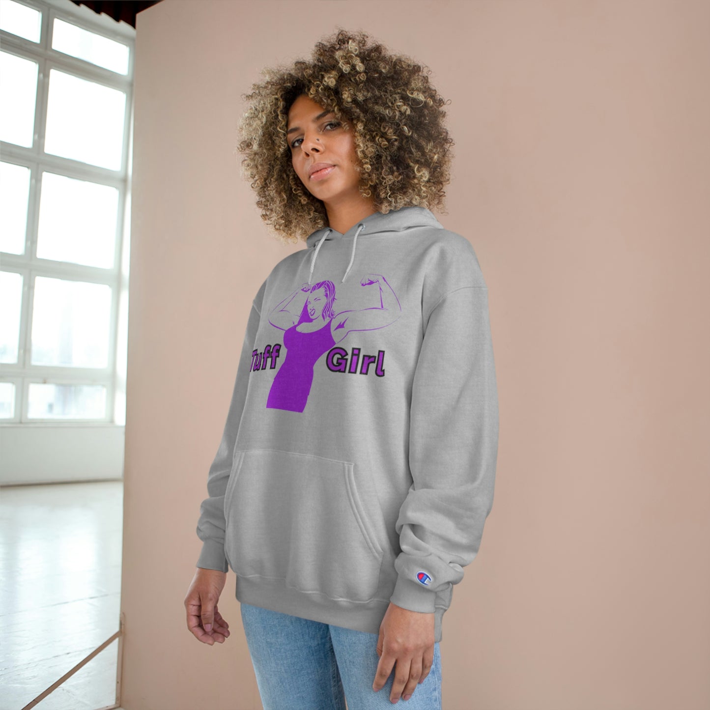 Tuff-Girl - Champion Hoodie (Purple Girl)