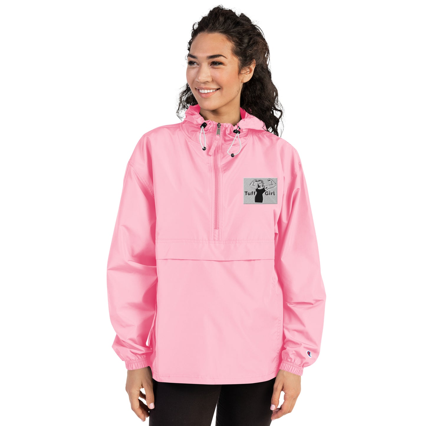 Tuff-Girl Embroidered Champion Packable Jacket